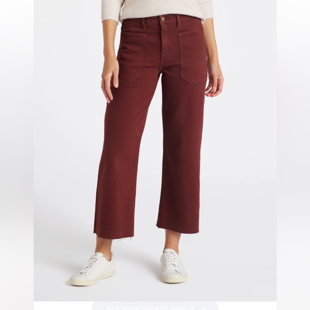 Just USA Sloane High Rise Patch Pocket Wide Leg Jeans